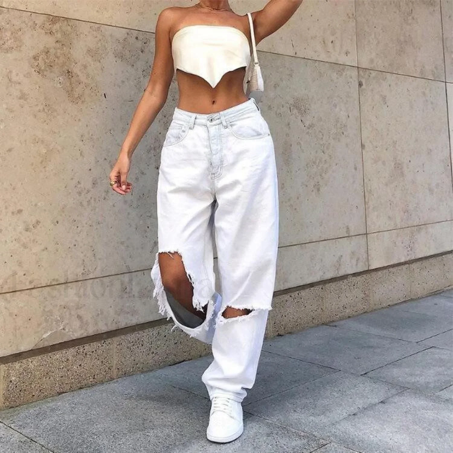 Mid Rise Extra Ripped Jeans - Image 4