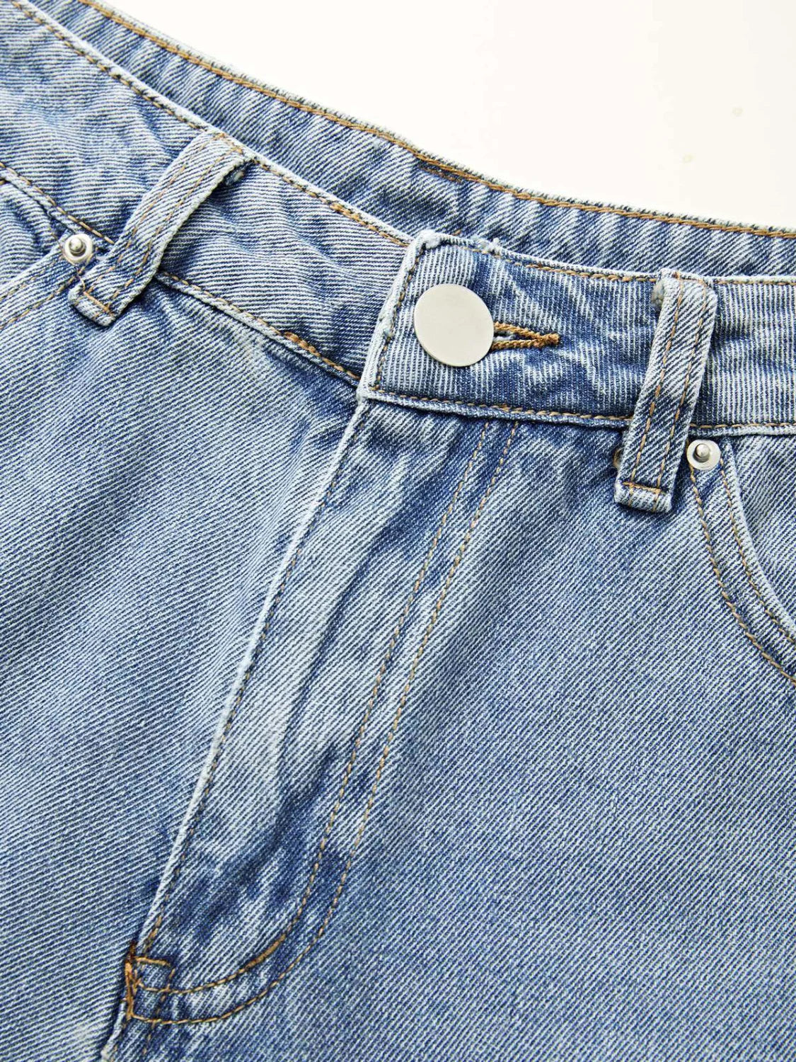 Mid Waist Washed Boyfriend Jeans - Image 14