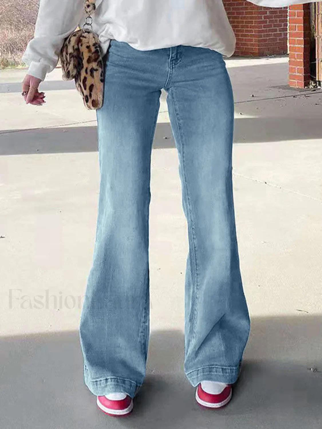 Mid Waist Washed Boyfriend Jeans - Image 31