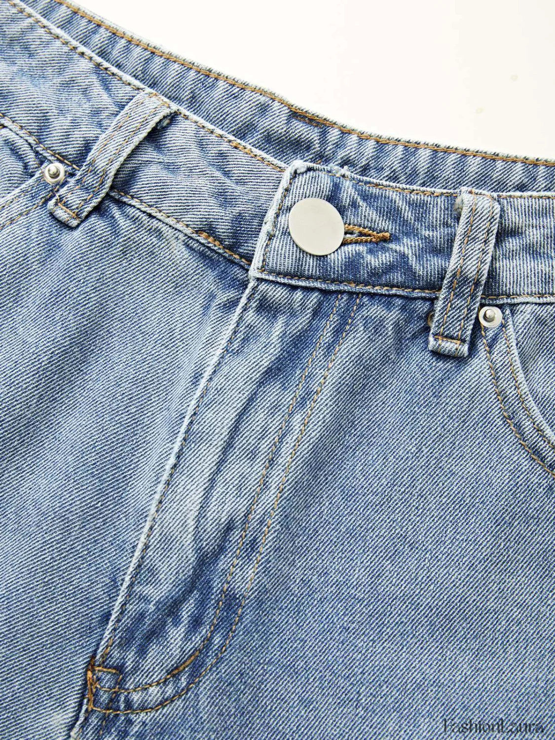 Mid Waist Washed Boyfriend Jeans - Image 35