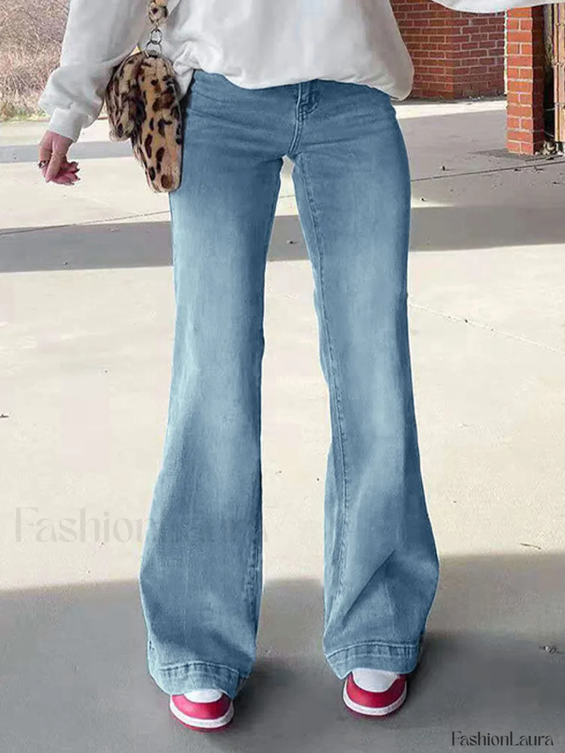 Mid Waist Washed Boyfriend Jeans - Image 47