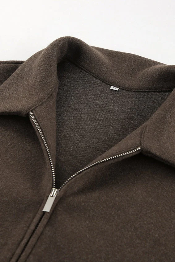 Minimalist Wool Cropped Jacket - Image 8