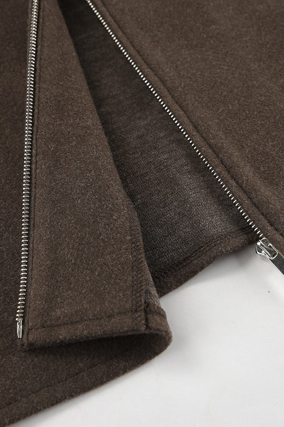 Minimalist Wool Cropped Jacket - Image 9