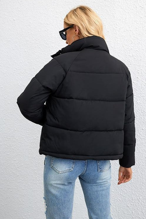 Modern Cropped Puffy Puffer Jacket - Image 8