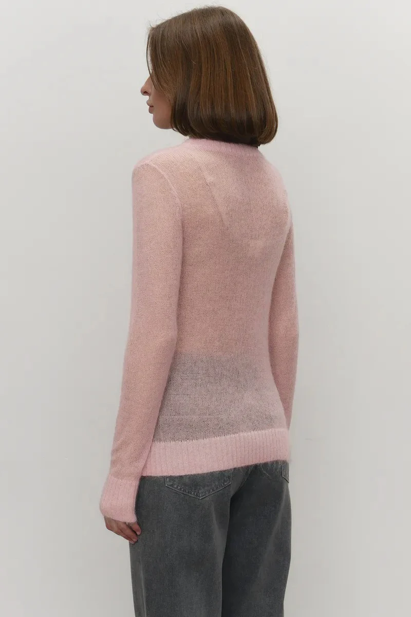 Mohair Round Neck Knit Top - Image 9