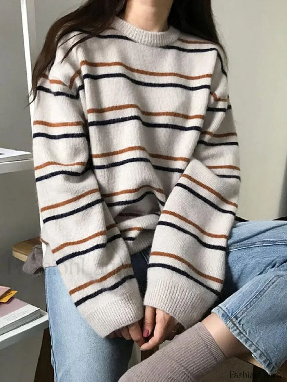 New Student Striped Sweater - Image 4