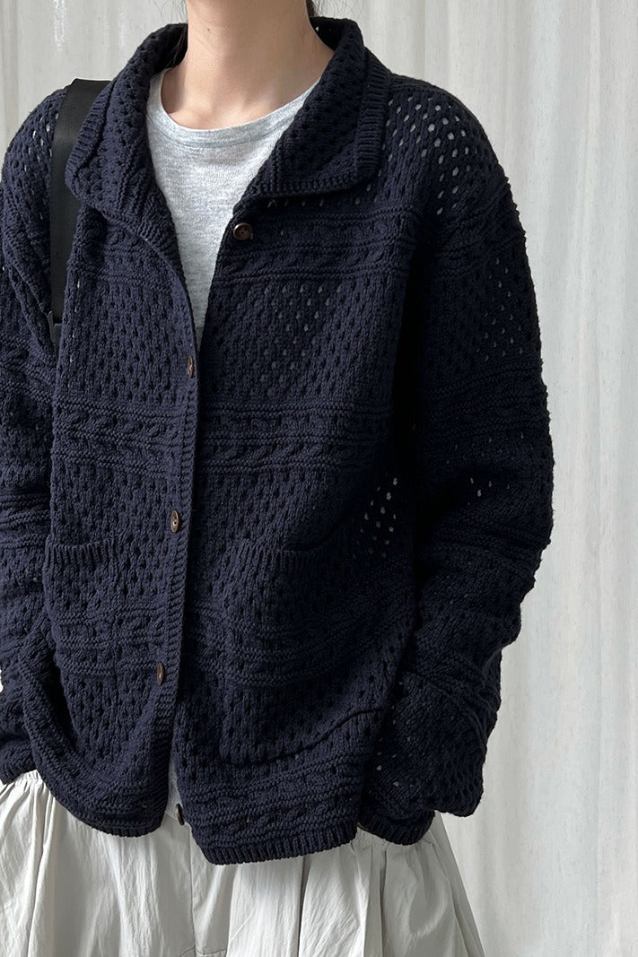 Openwork Knit Cardigan - Image 3