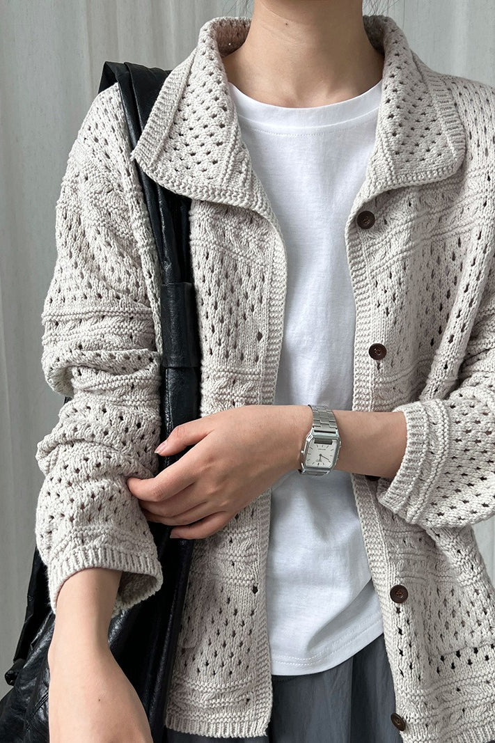 Openwork Knit Cardigan - Image 4