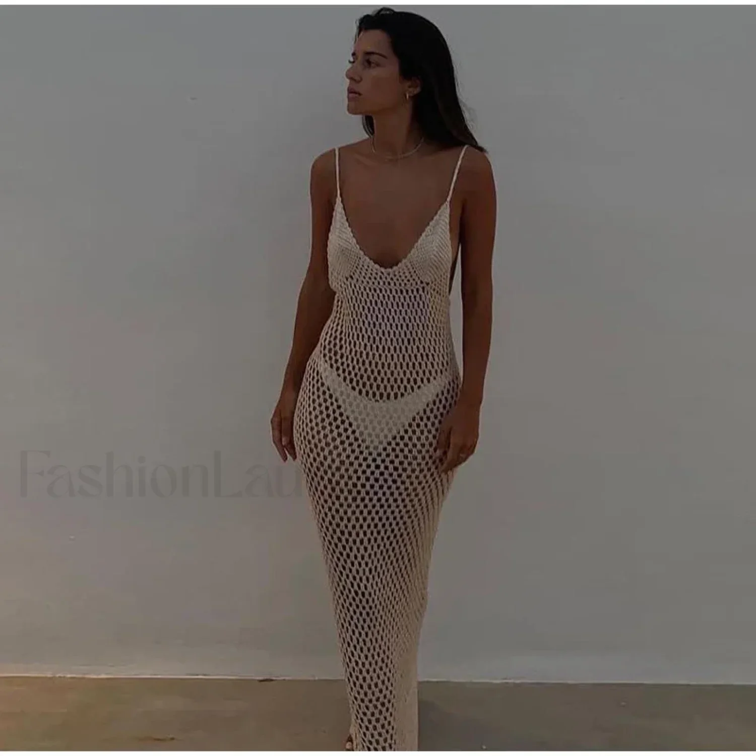 Orange Halter Square Neck Cut Out Wrap Style Cover Up - Image 5