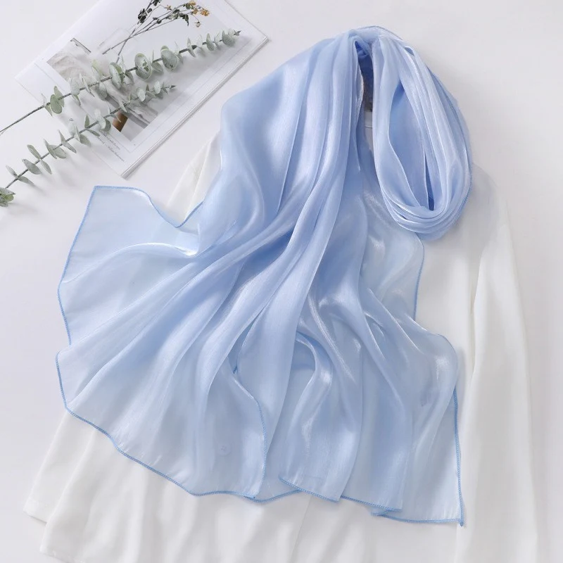 Organza Sheer Glossy Elegant Head Scarf - Image 5