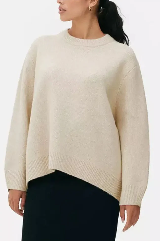 Oversized Long Sleeve Pullover Sweater - Image 7