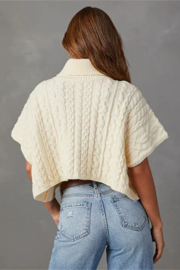 Oversized Turtleneck Pullover Sweater - Image 2