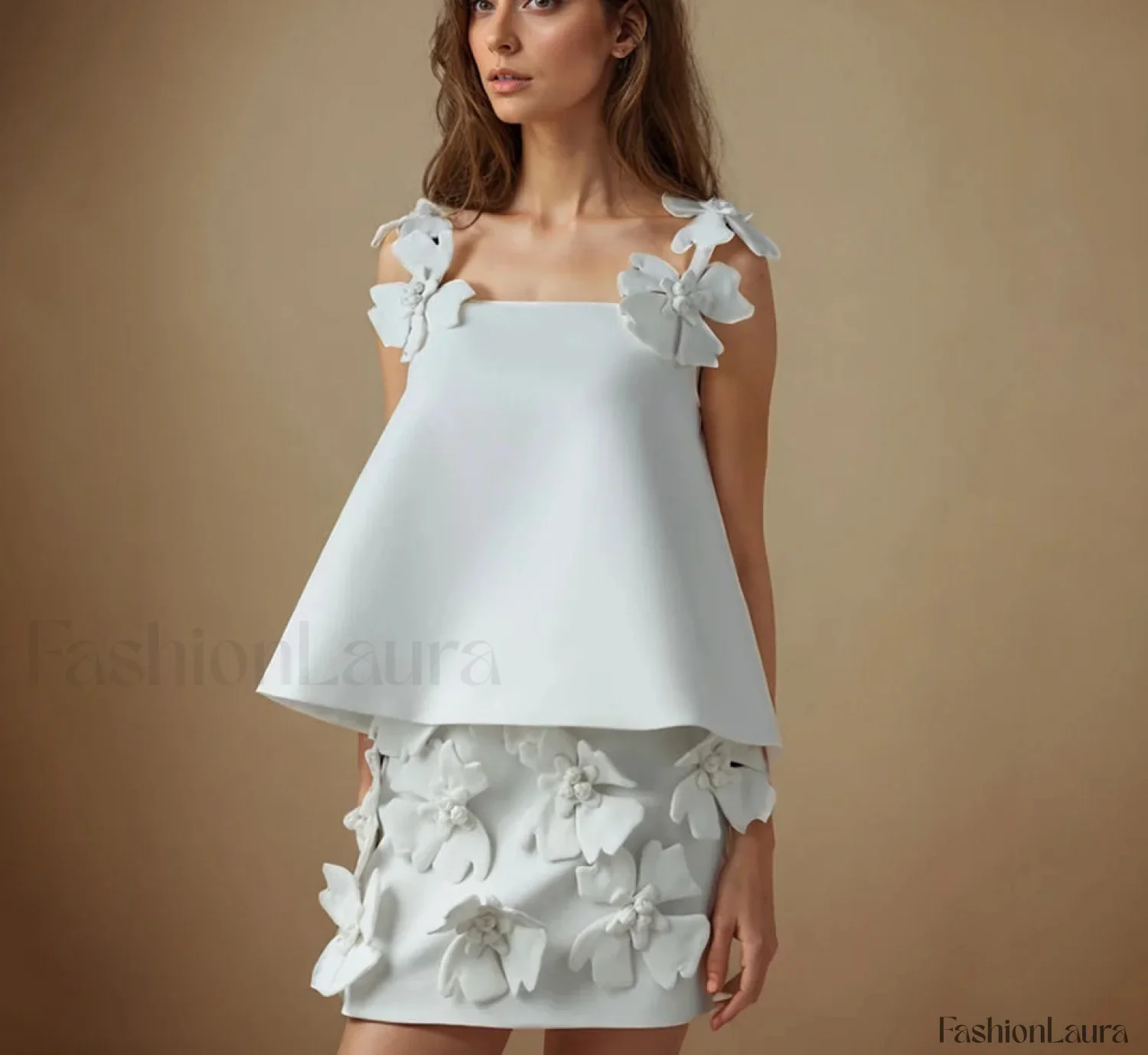 Patchwork Appliques Skirt Two Piece Set - Image 6