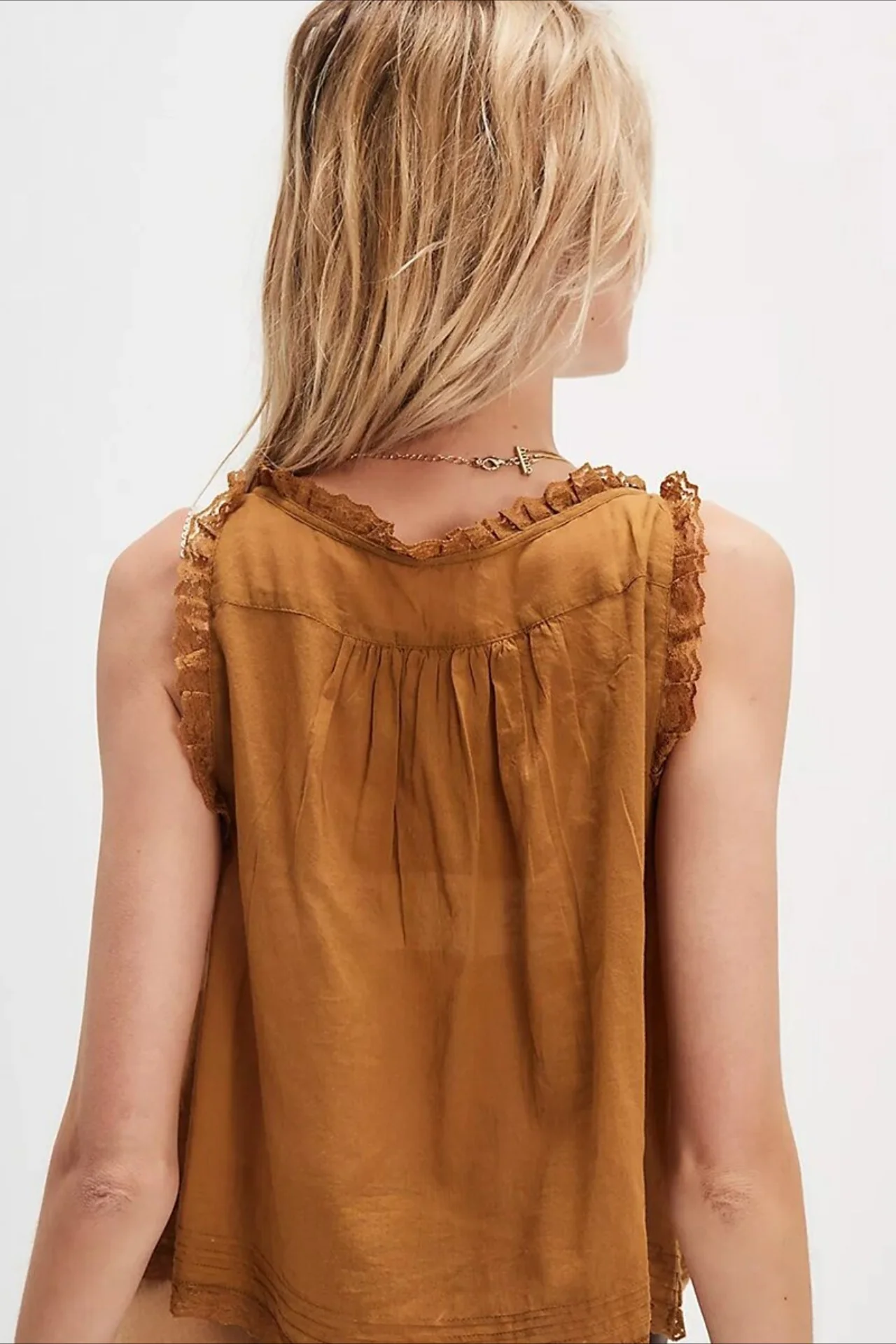 Patchwork Lace Sleeveless Top Boho Pants Set - Image 13
