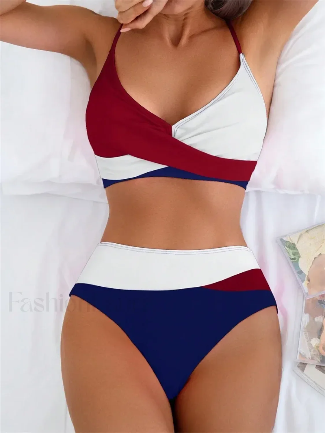 Patchwork String Bikini Set - Image 10