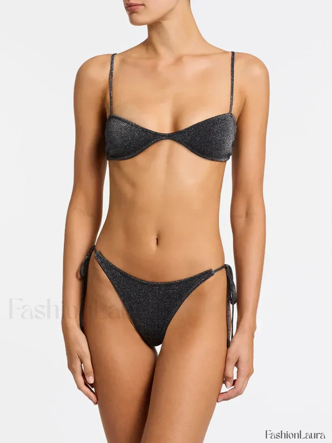 Plaid Low Waist Bikini Set - Image 9
