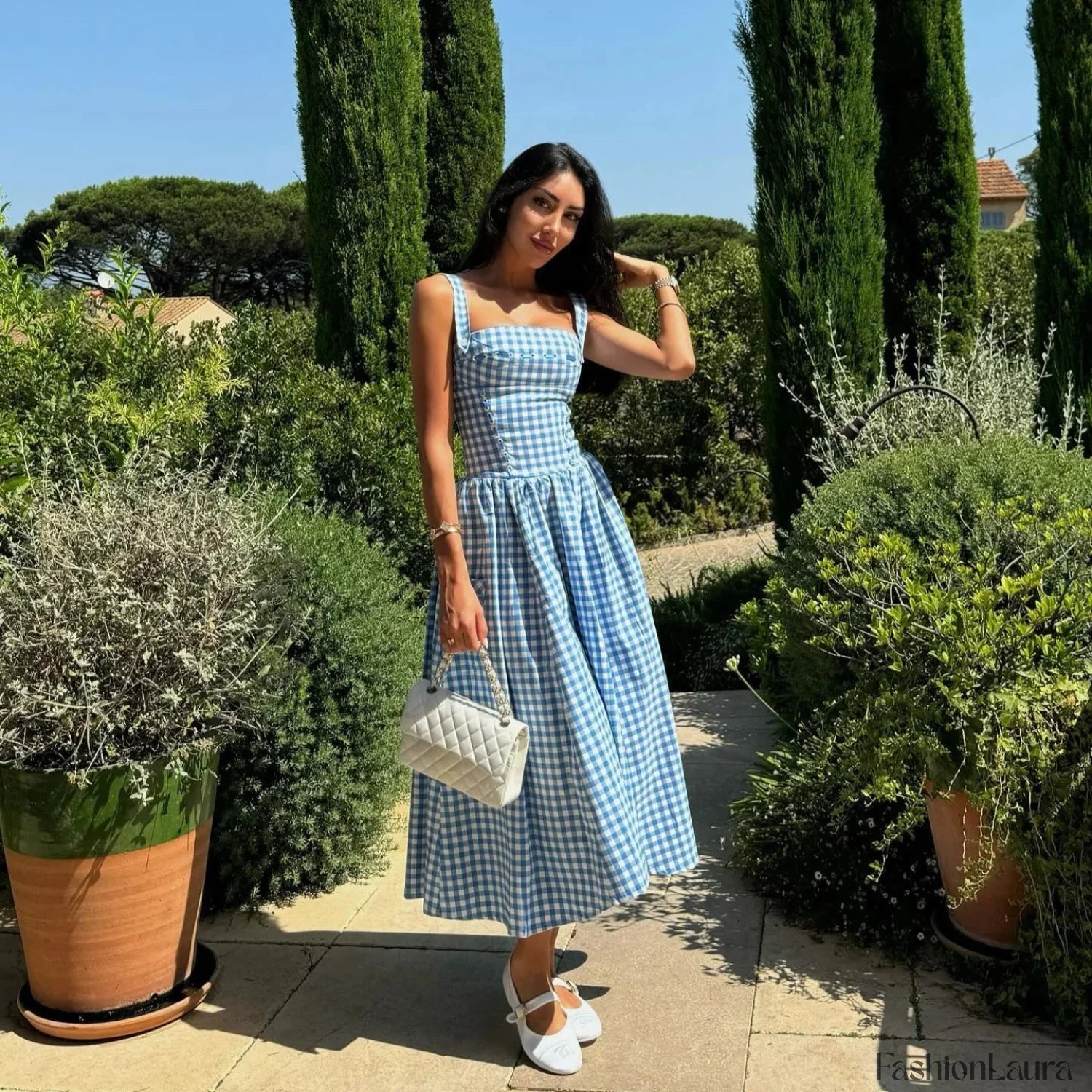 Plaid Pocket Midi Dress - Image 14