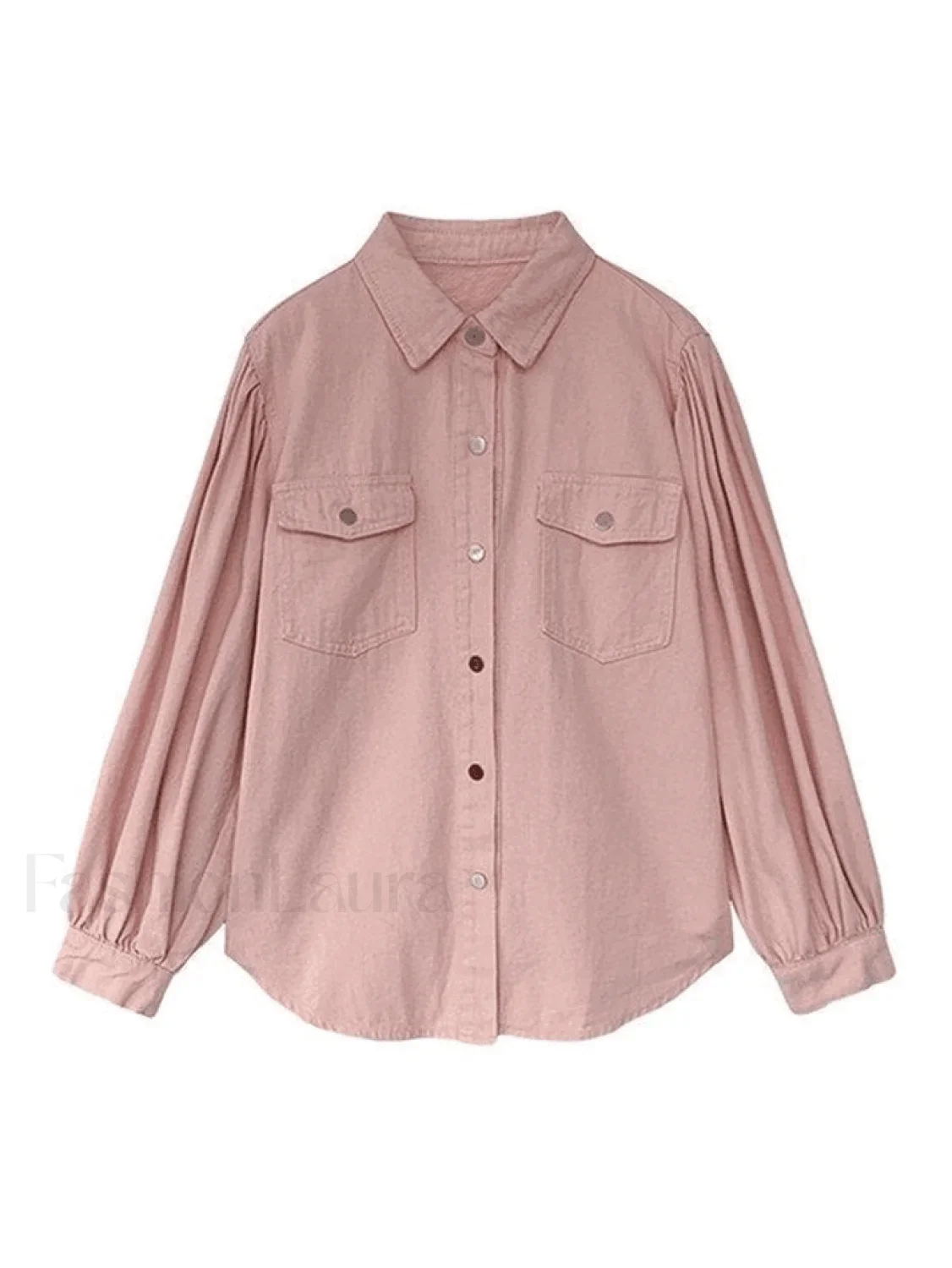 Pleated Long Sleeve Blouse - Image 14