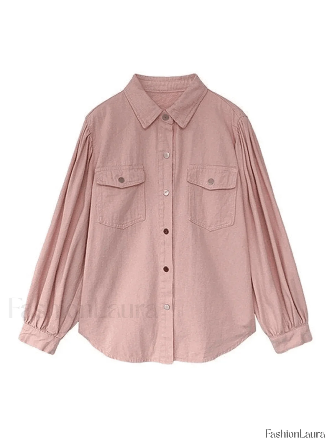 Pleated Long Sleeve Blouse - Image 24