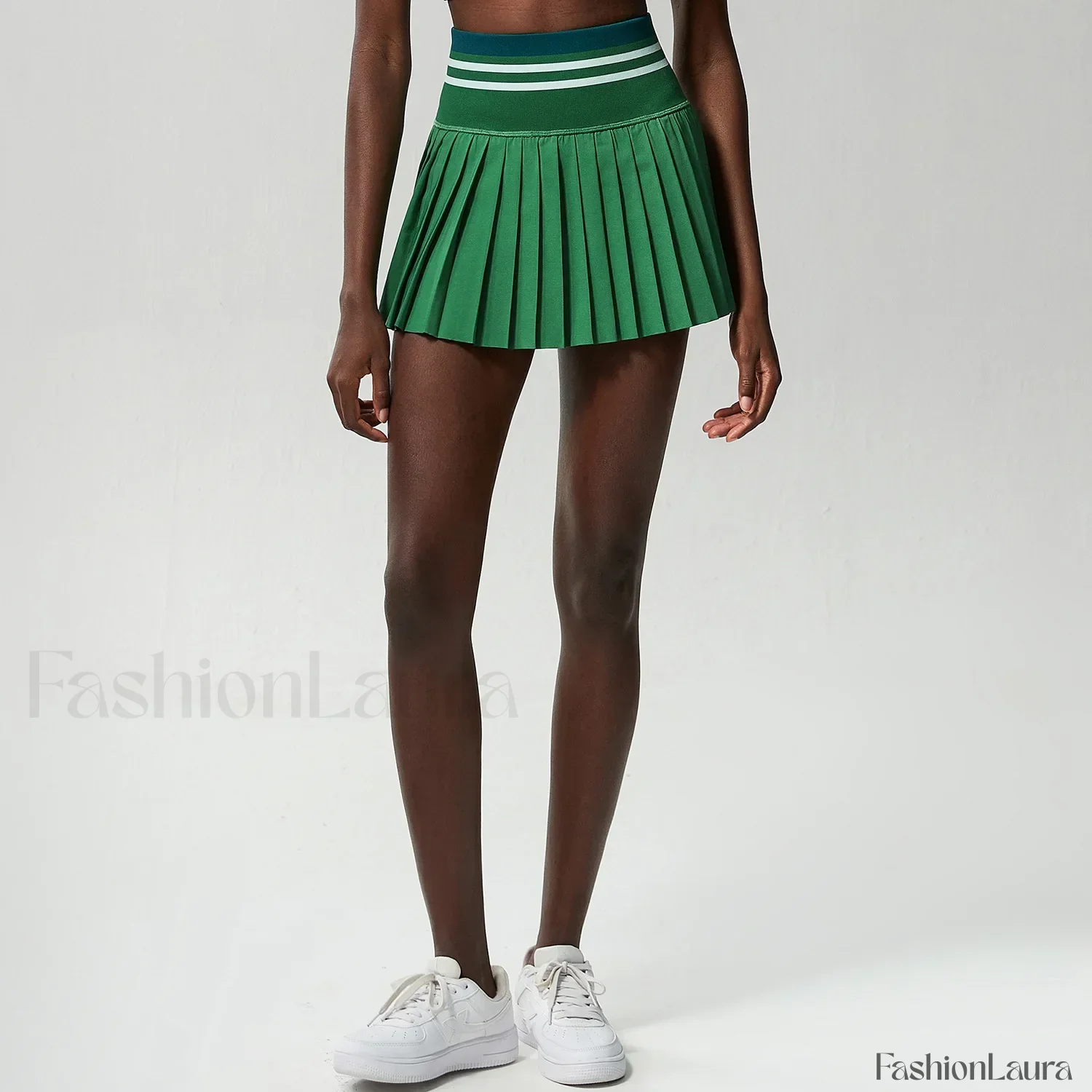 Pleated Tennis High Waist Sport Skirt - Image 19
