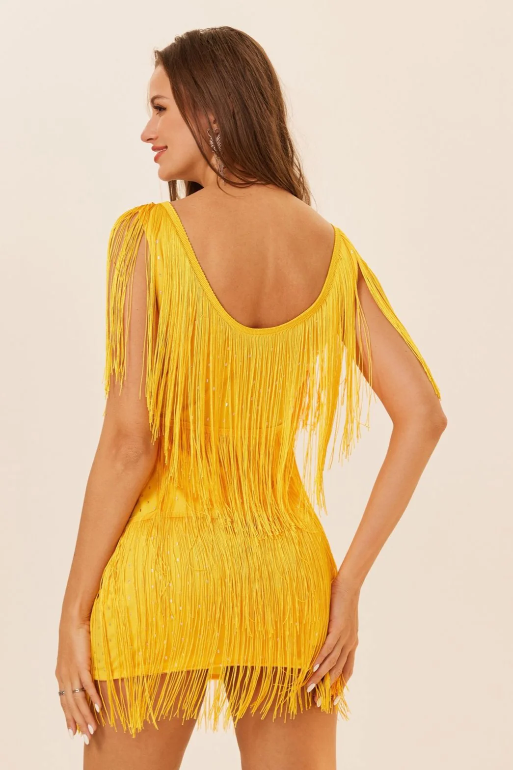Plus Size Sleeveless Tassel Mini Dress - Image 11