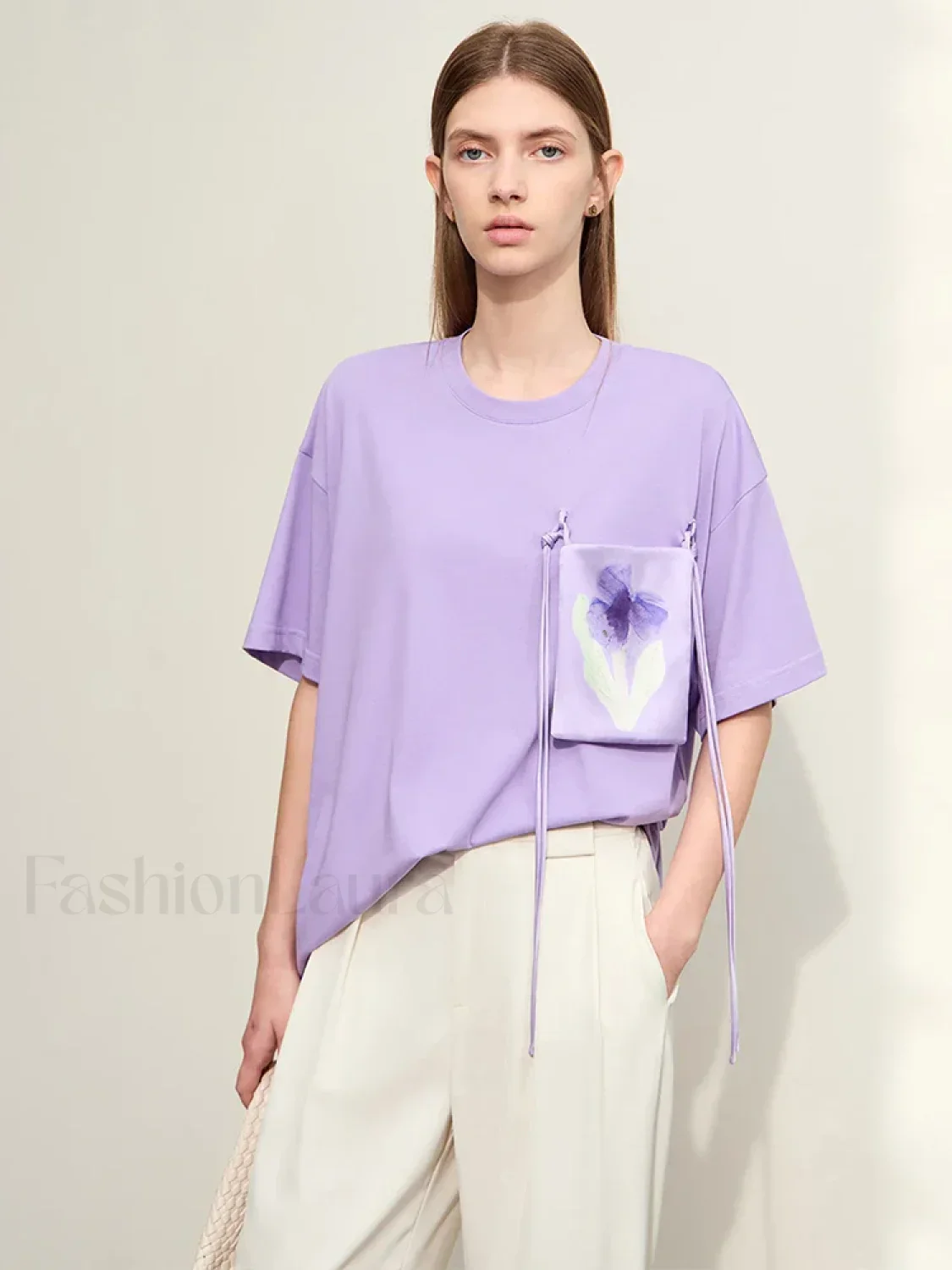 Pocket Print Knit T-Shirt