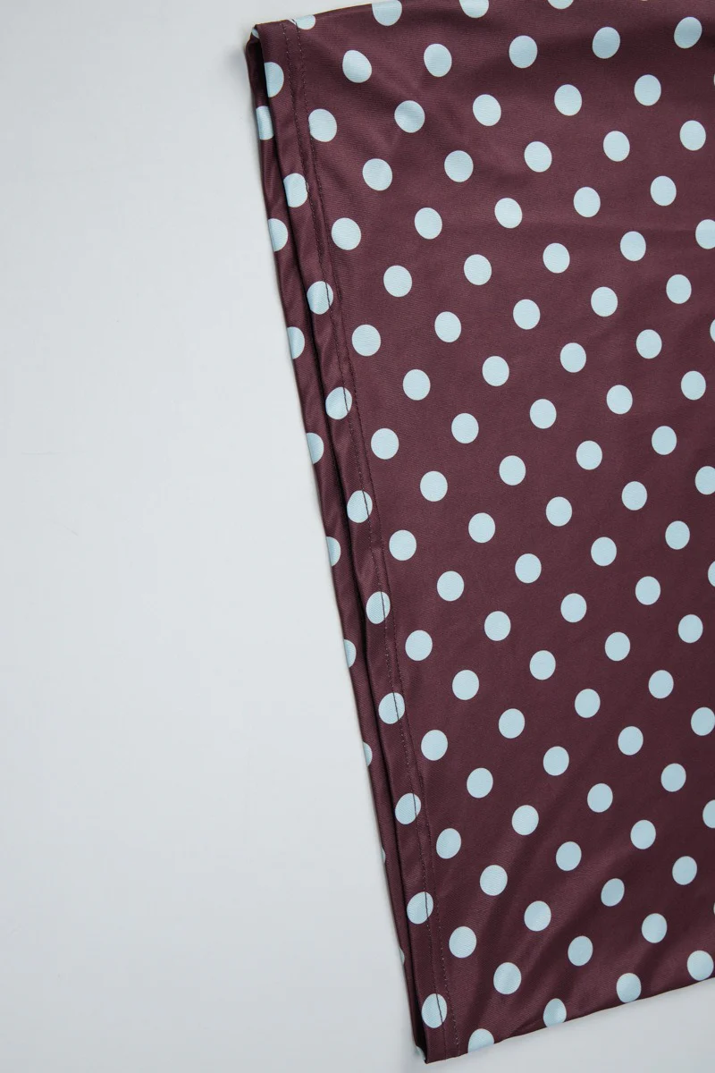 Polka Dot Bandeau Top High Waist Color Block Bodycon Skirt Set - Image 8
