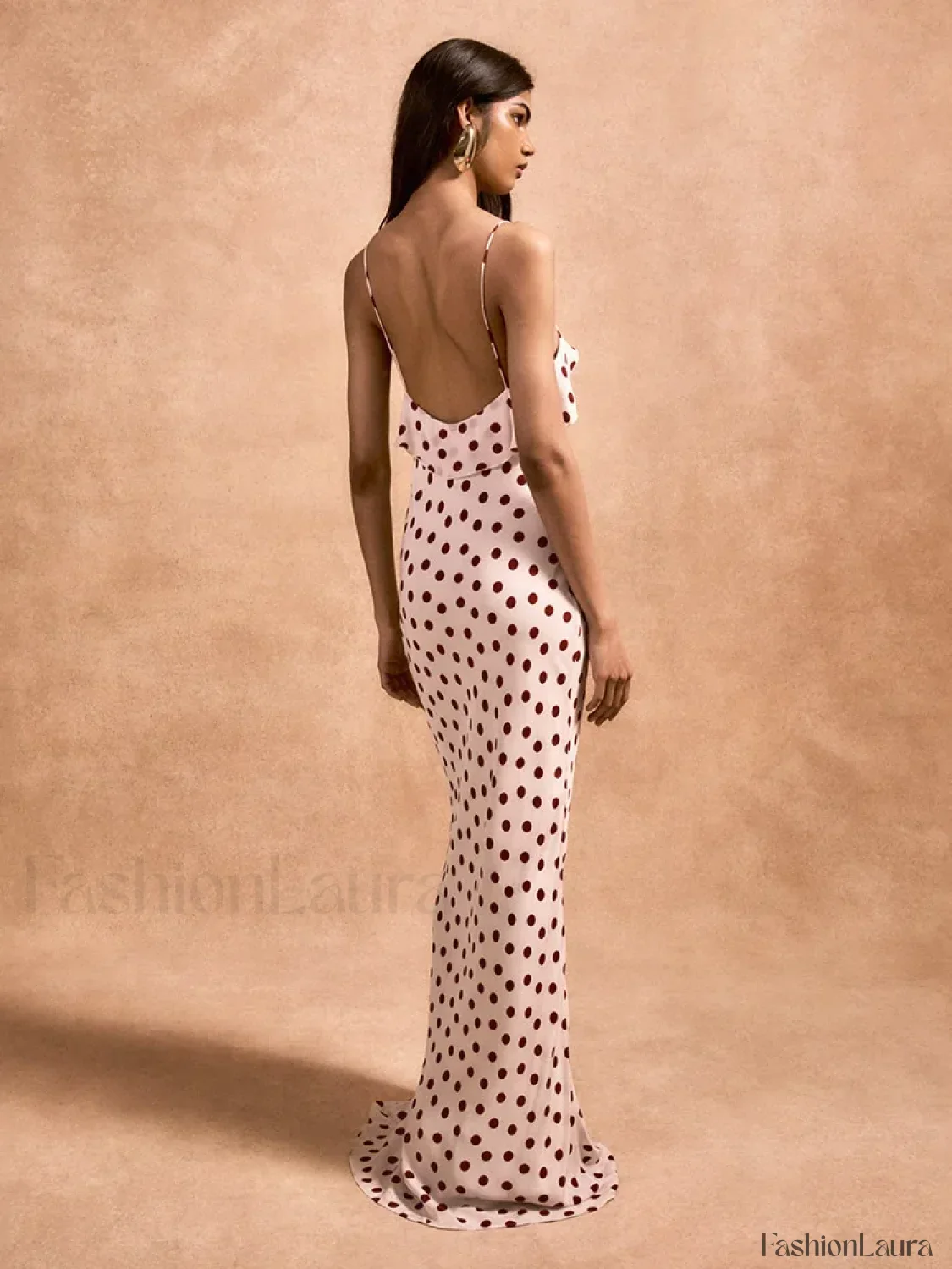 Polka Dot Rose Off Shoulder Maxi Dress - Image 14