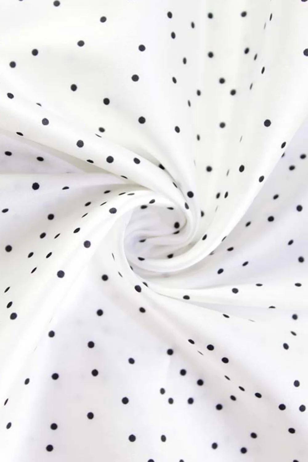 Polka Dot Satin V Neck Crop Top Mermaid Skirt Set - Image 13