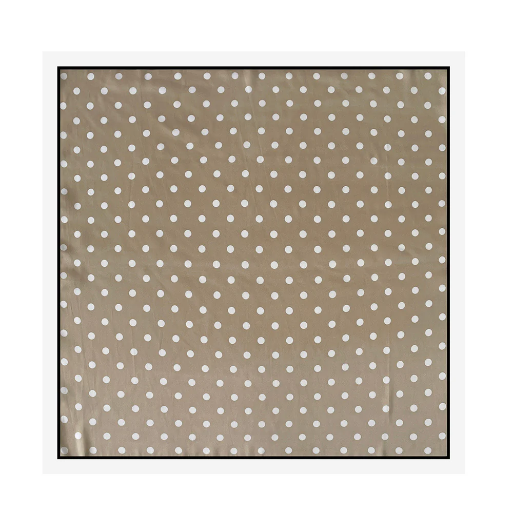 Polka Dot Square Neck Ribbon Head Scarf - Image 4