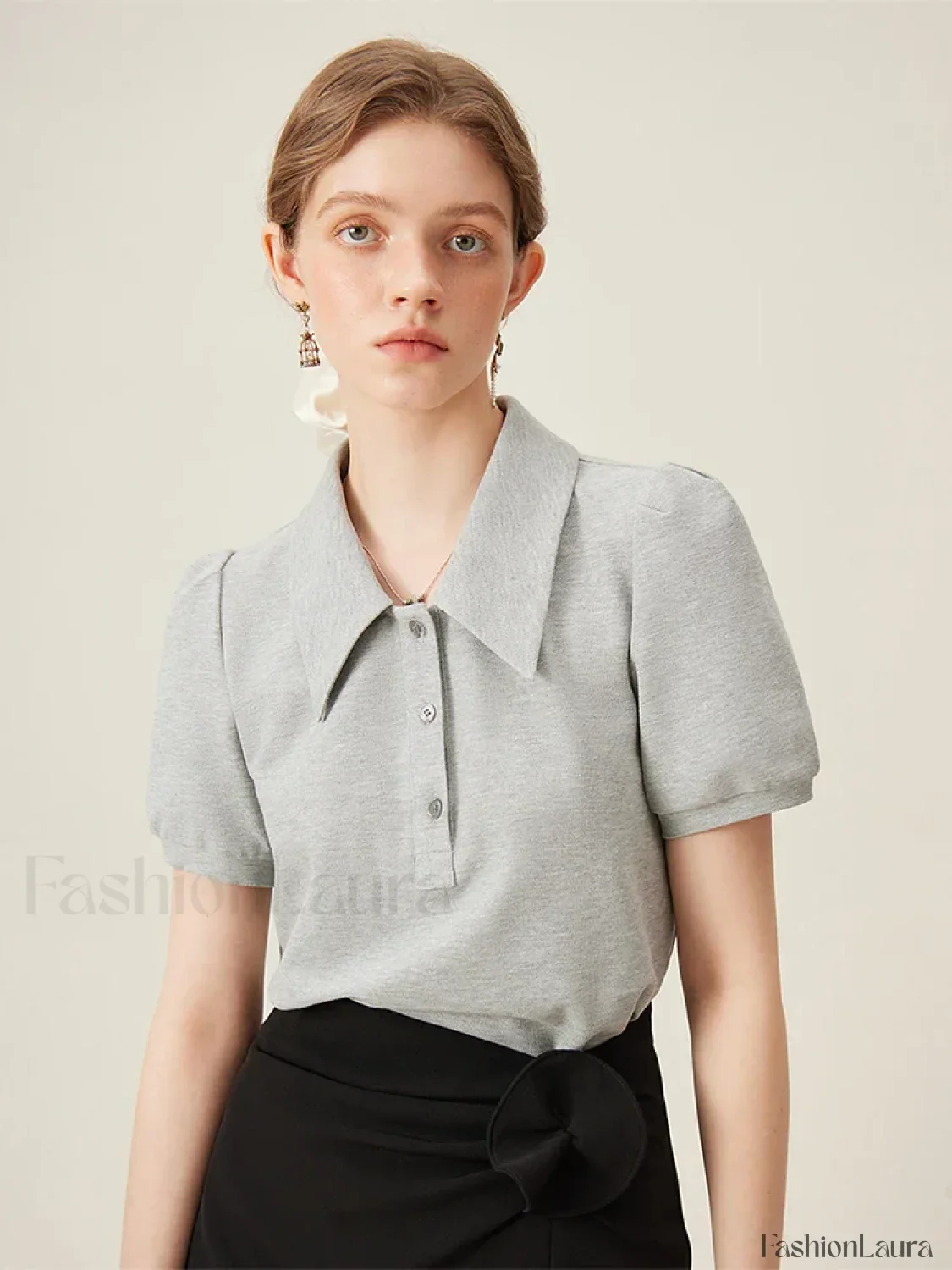 Polo Stripe Grey Summer T-Shirt - Image 10