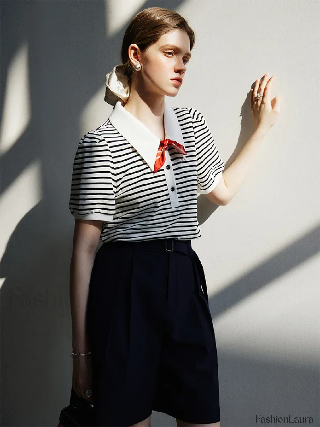 Polo Stripe Grey Summer T-Shirt - Image 11