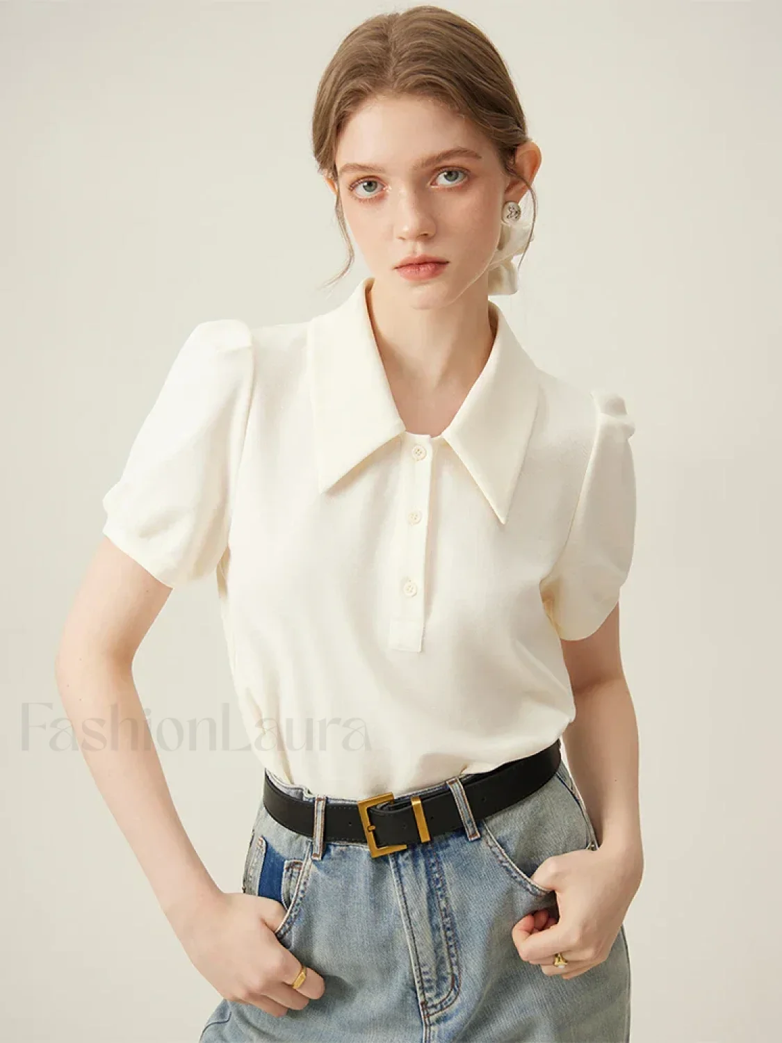 Polo Stripe Grey Summer T-Shirt - Image 5