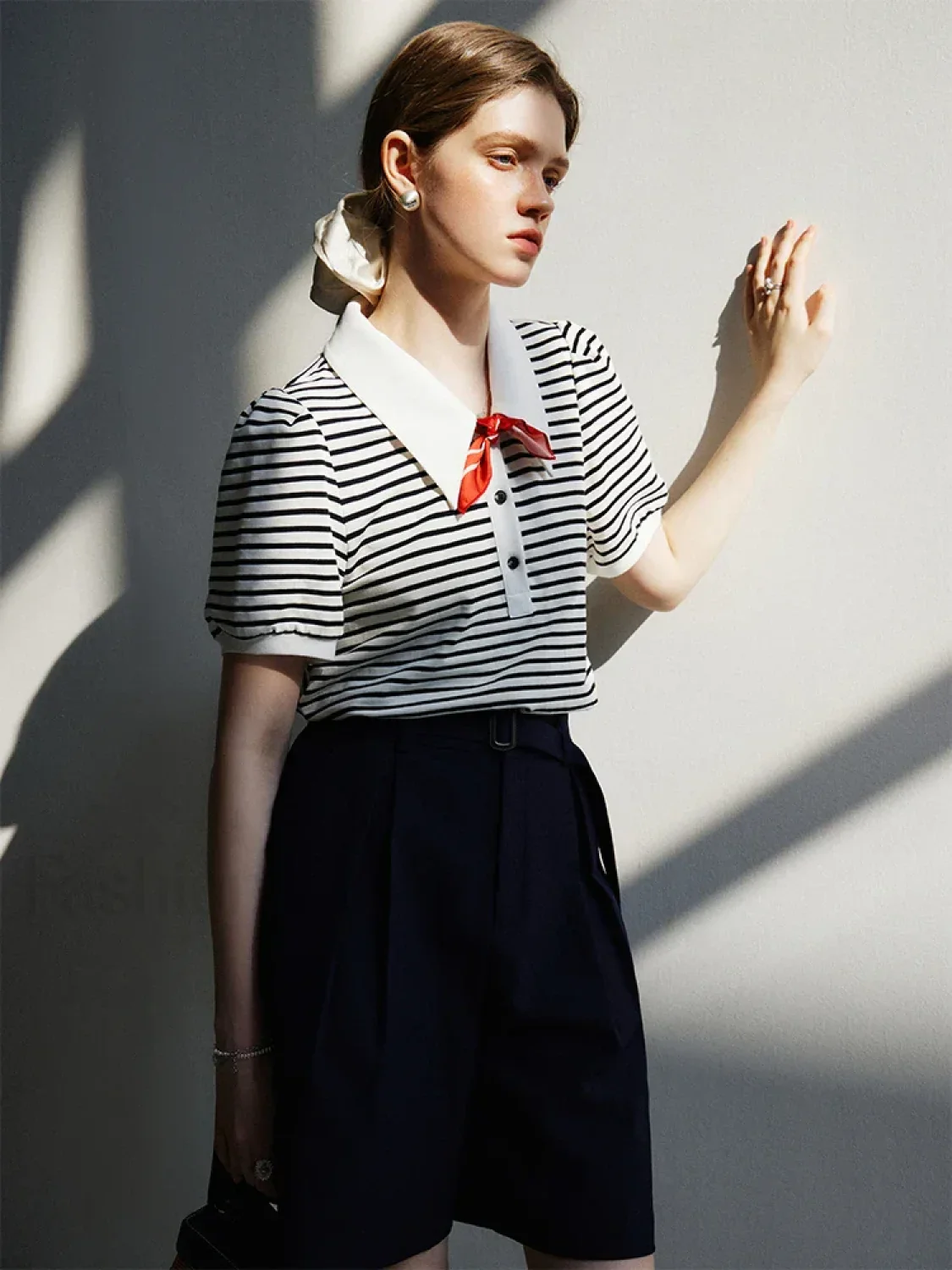 Polo Stripe Grey Summer T-Shirt - Image 7