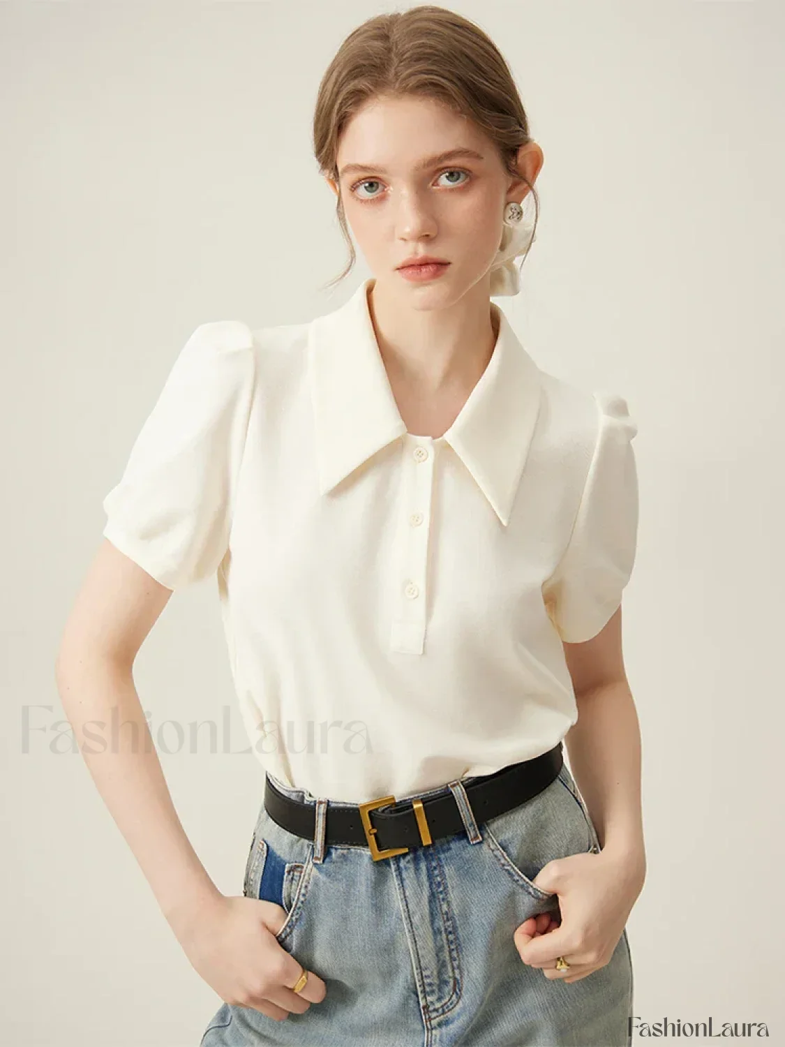 Polo Stripe Grey Summer T-Shirt - Image 9