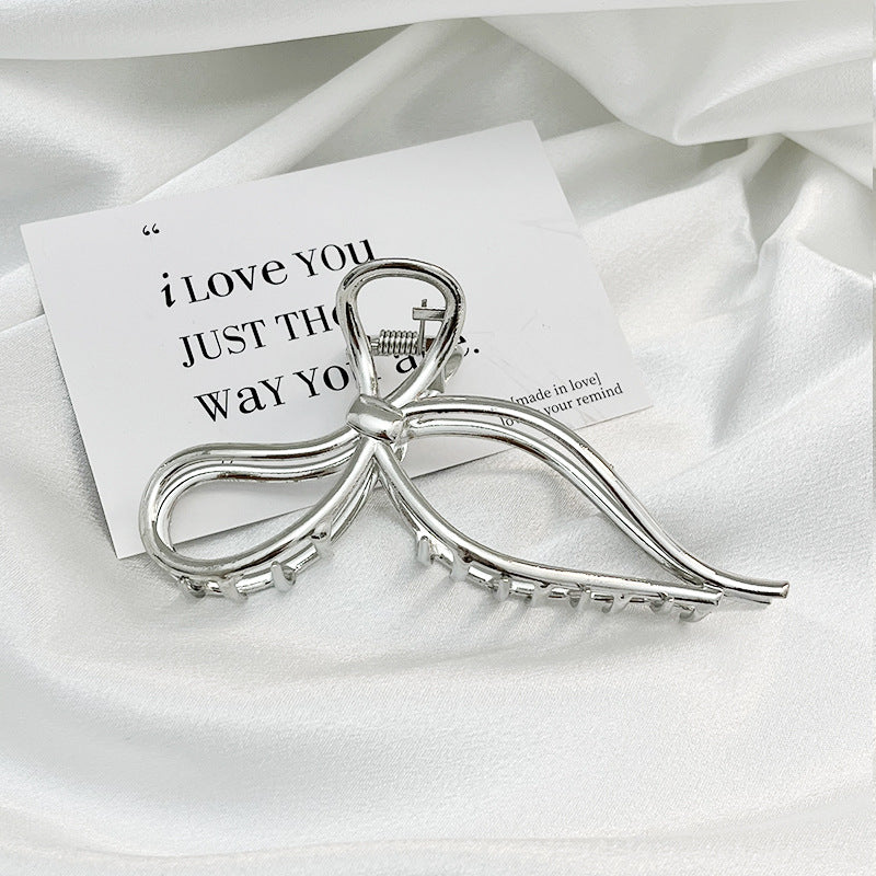 Premium Bow Metallic Large Hair Claw - Image 6