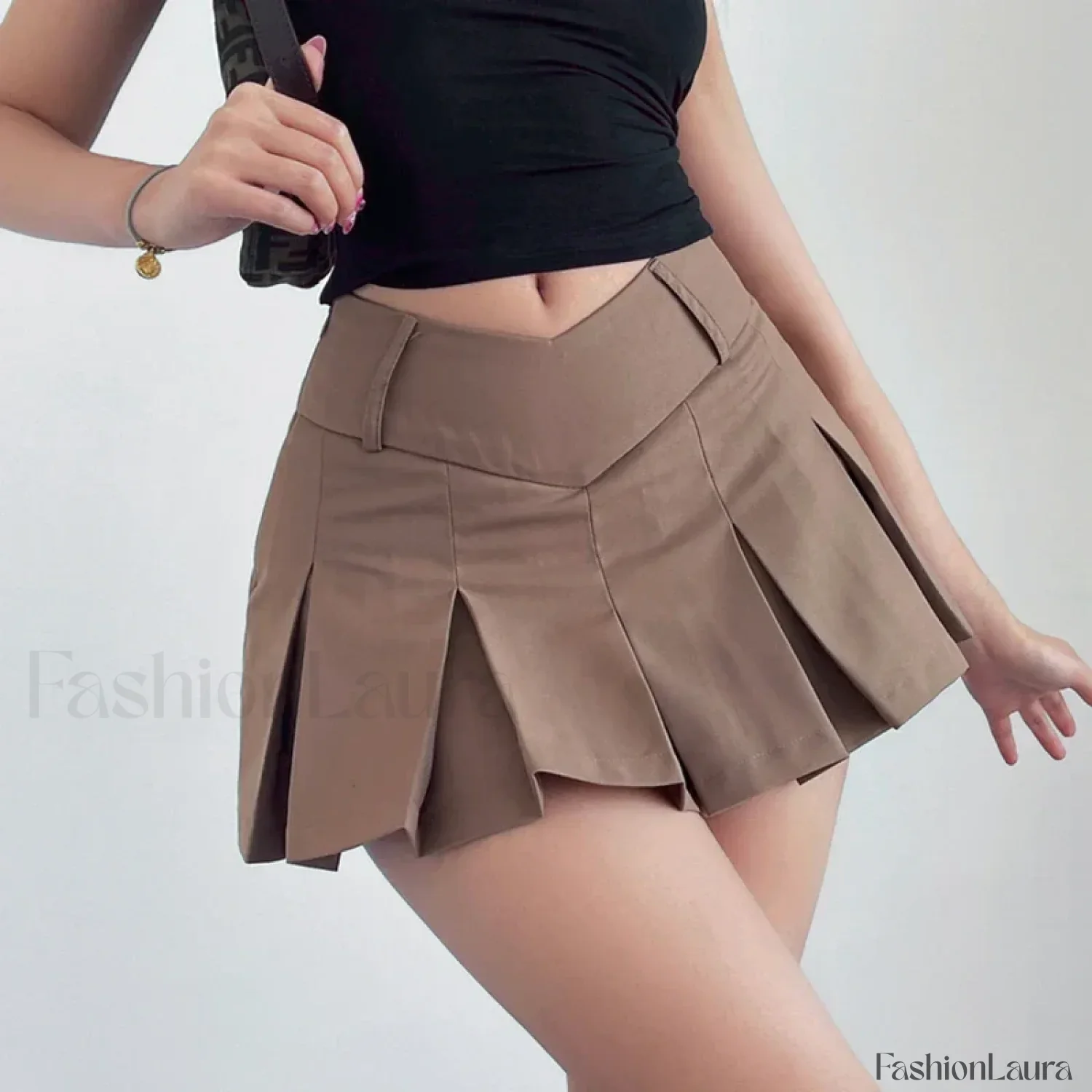 Preppy Micro Mini A-line Skirt - Image 14