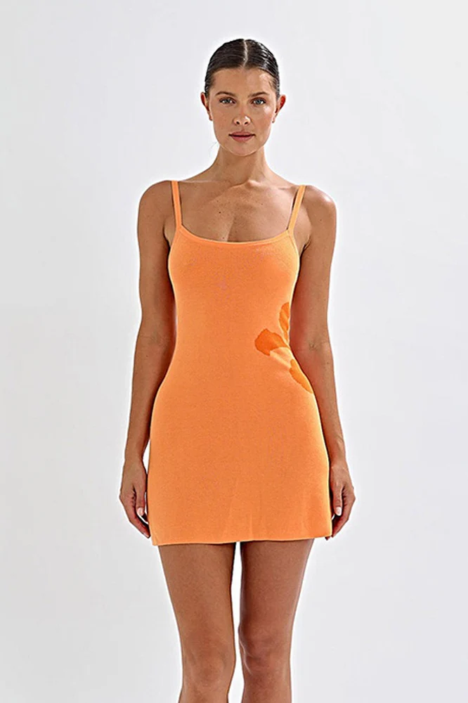 Printed Backless Slim Waist Bodycon Sweater Dress - Image 13