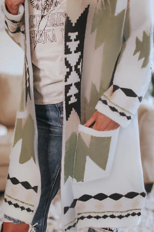 Printed Long Sleeve Wool Sweater - Image 3