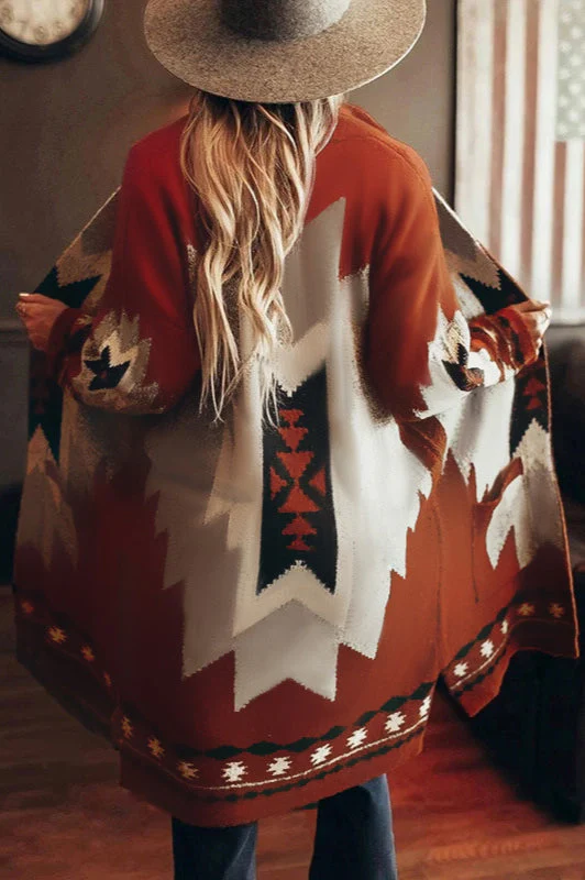 Printed Long Sleeve Wool Sweater - Image 5