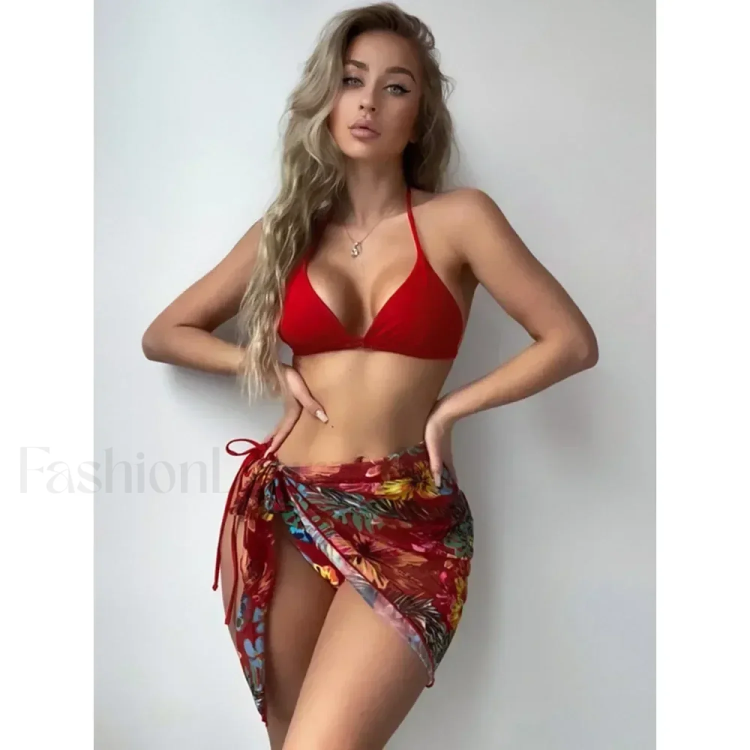 Printed Split Chic Three Piece Set - Image 8