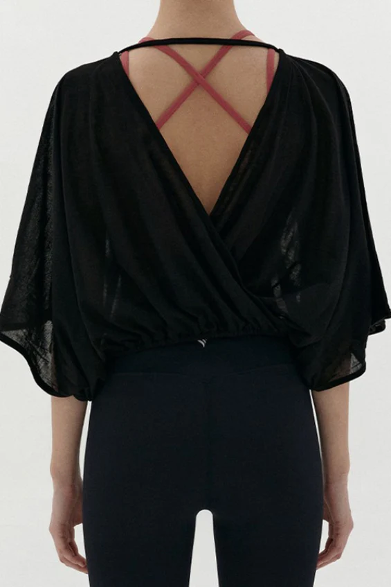 Quick Dry Cropped Backless Sun Protection Tee - Image 10