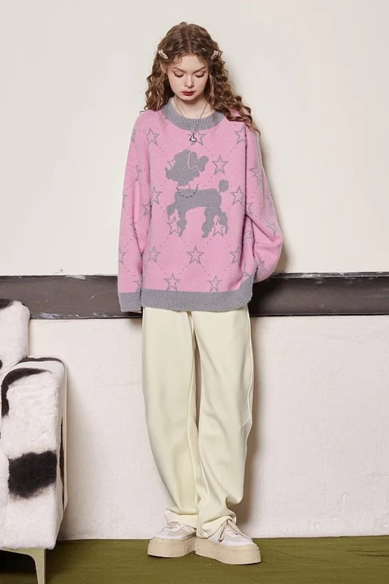 Relaxed Fit Cozy Crewneck Sweater - Image 11