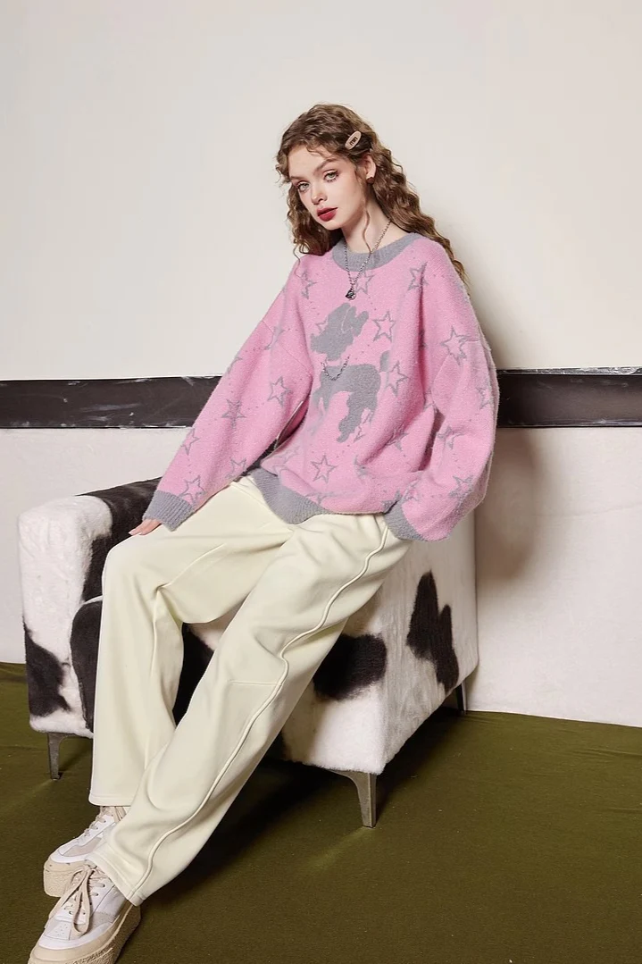 Relaxed Fit Cozy Crewneck Sweater - Image 12