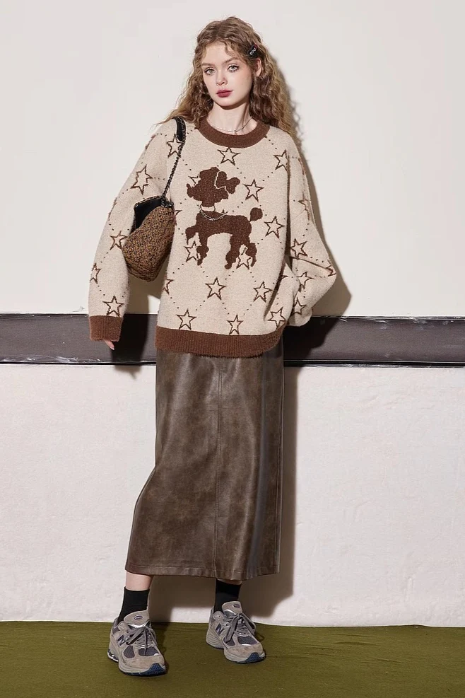 Relaxed Fit Cozy Crewneck Sweater - Image 6