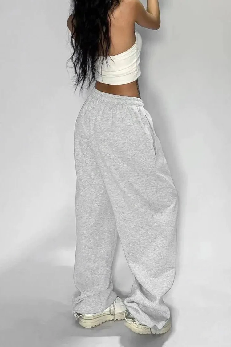 Relaxed Fit Solid Tone Lounge Knit Pants - Image 2