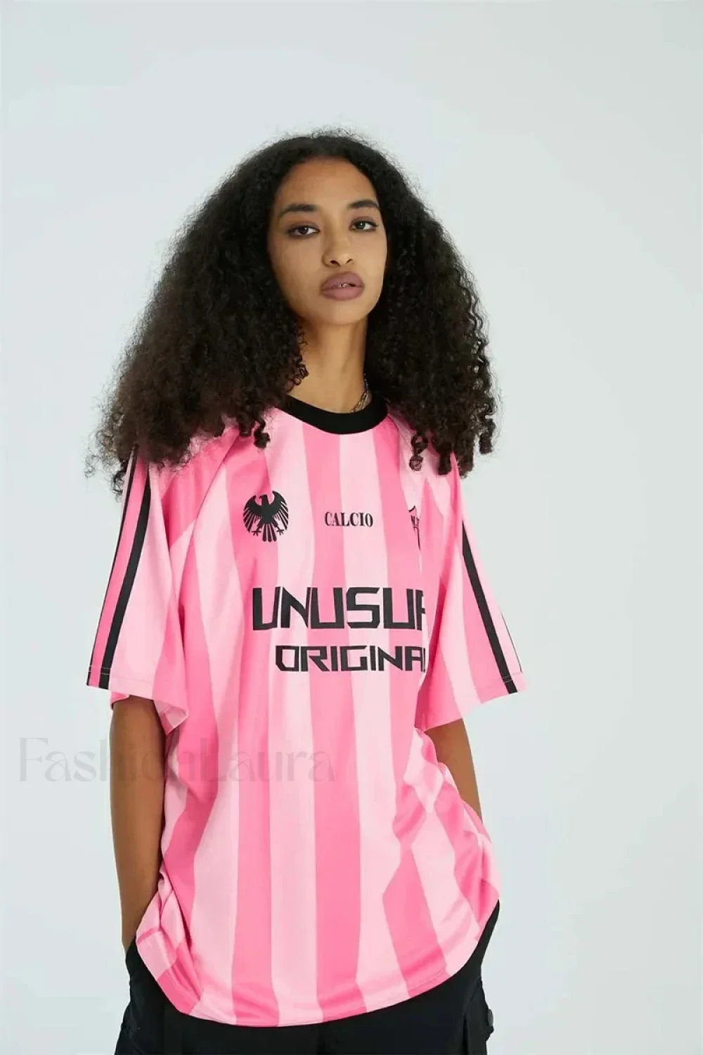 Retro Loose Contrast Letter T-Shirt - Image 6