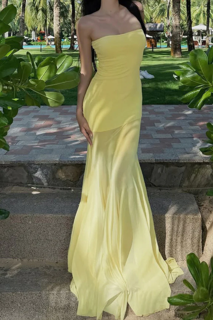 Ruched Bustier Mermaid Evening Dress - Image 7