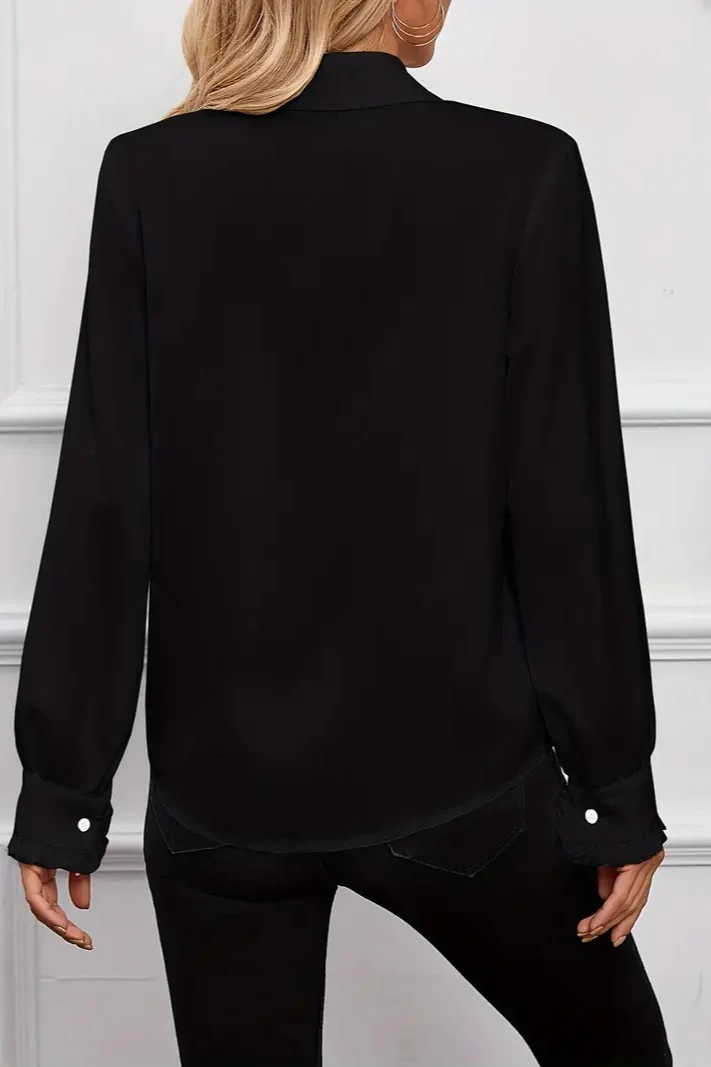 Ruffle Layered Long Sleeve Blouse - Image 8