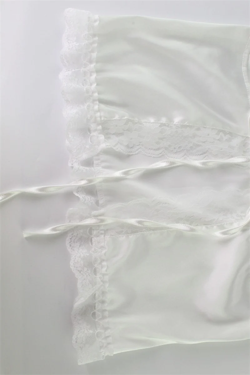 Satin Lace Trim Cami Sleep Shorts Set - Image 9
